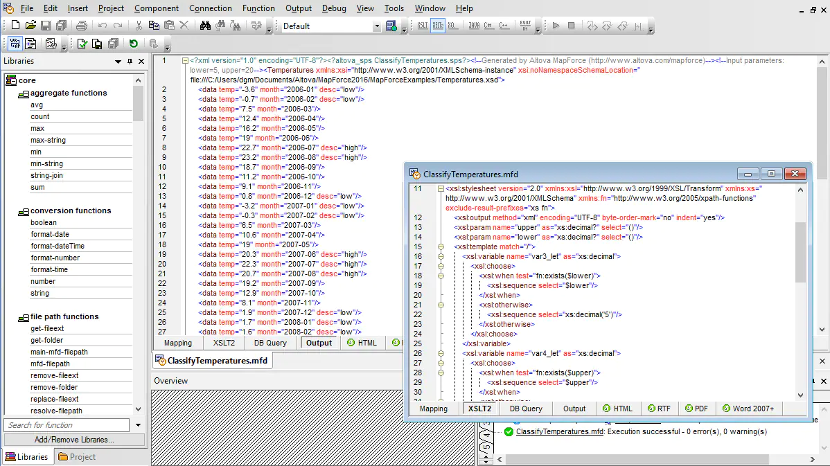 screenshot of Altova MapForce